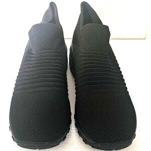 STQ Womens Walking Shoes Slip on Breathable Sneakers All Black US 8.5